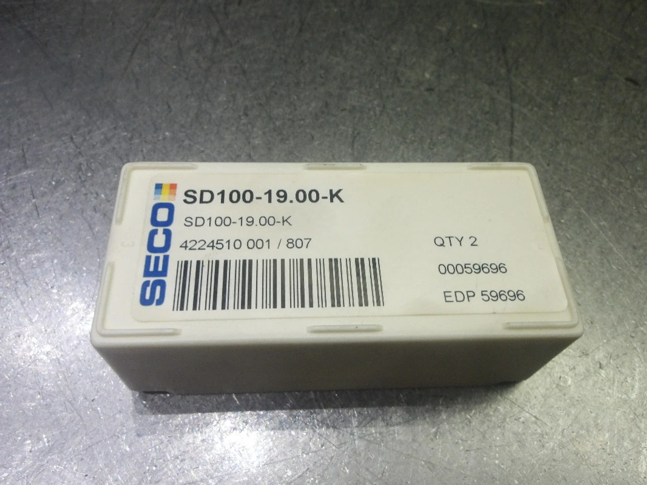 SECO 19mm Carbide Drill Tip Inserts QTY2 SD100-19.00-K (LOC2718C)