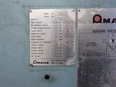 Used 1986 AMADA RG25 Press Brakes Ohio US | HGR 24 #1131421