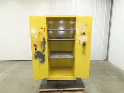 Eagle 1962 Flammable Safety Cabinet 60 Gallon Yellow Flammable Liquid