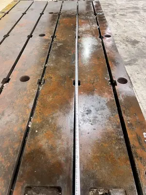 6' X 12' BAY CAST T-SLOT STEEL FLOOR PLATE: STOCK #21667