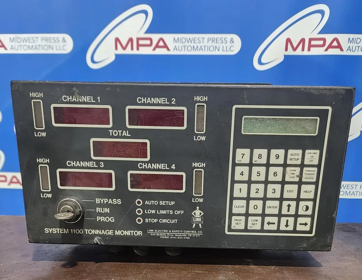 Used LINK ELECTRIC & SAFETY 1100-4CH Interface Monitors Michigan US | Midwest Press and Automation #1345127