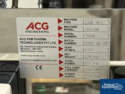 Used ACG _UNKNOWN_ Capsule Fillers Ohio US | Federal Equipment Company #1339971