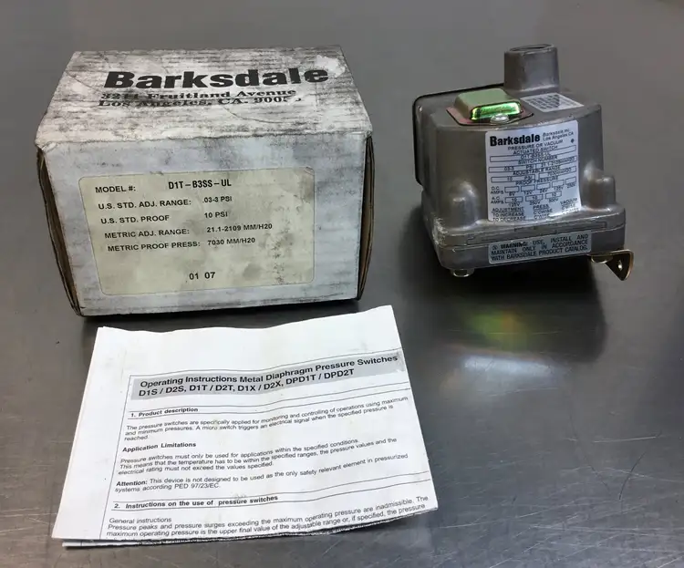 Used BARKSDALE _UNKNOWN_ Pressure Switches South Carolina US | Palmetto Automation #1159469