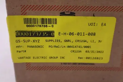 Streamlight 3V CR123A Lithium Batteries (2 Pack) 85175 (BOX OF 12) STOCK G523A