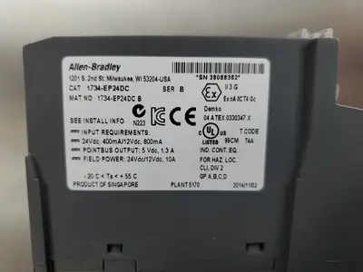 Used Allen-Bradley 1734-EP24DC PLC Processors | Palmetto Automation #1151907