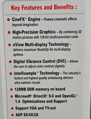 USED Jaton 3DFORCE FX-5200 TV 82208D/V5