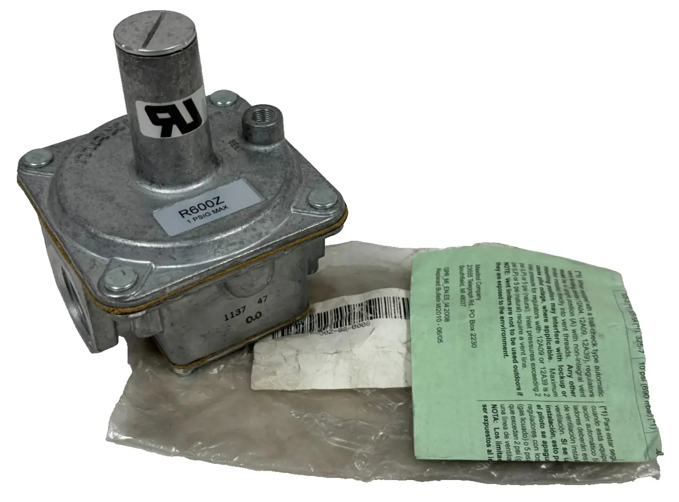 NEW MAXITROL R600Z-88-0008 REGULATOR 1" 1PSIG R600Z