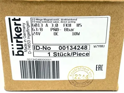 New | in-Stock Burkert 00134248 Solenoid Valves Michigan US | Maverick Industrial Sales #1475199