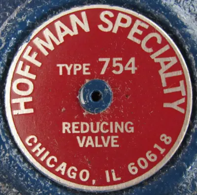 NEW HOFFMAN SPECIALTY 754 PRESSURE REDUCING VALVE 1"