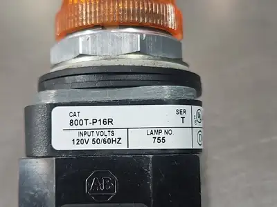 Allen-Bradley 800T-P16R Ser T Orange Pilot Light Module, 120V. Loc4D14