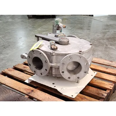 Used Reimelt GmbH 4" Single-channel Stainless Steel Tunnel Diverter Valve