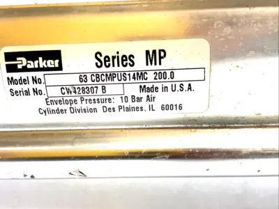 Used PARKER ISO MP CYLINDER 63 MM BORE 200 MM STROKE Pneumatic Cylinders | Maverick Industrial Sales #1105866