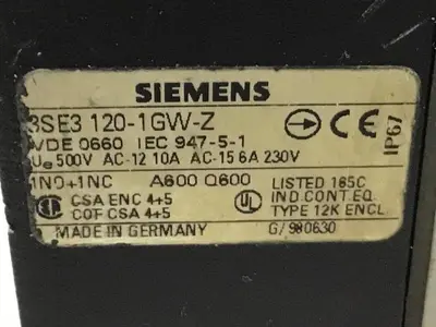 USED SIEMENS 3SE3 120-1GW-Z