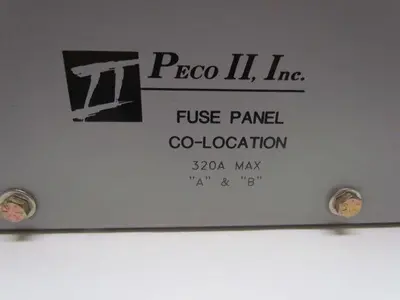 Peco II PBD 0301.01 TPL-BK Dual 200A Load Distribution Fuse Panel 320A Max 48VDC