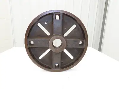 Slotted Lathe Drive Face Plate Cast Iron 	2-1/2-6 Direct Screw 16" OD 8 Slot