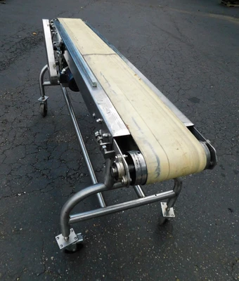 USED 8 X 66 SS BELT CONVEYOR 8 X 66