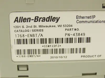Allen Bradley 1768-ENBT Ethernet IP Communication Interface Module Ser A Rev 2.3