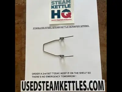LEE STAINLESS STEEL SCRAPER SPRING FITS 3.5" x 4.5" ROUND & SQUARE FRONT KETTLE SCRAPERS !