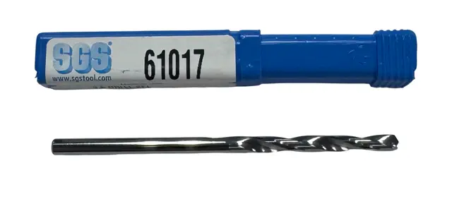 SGS 3.5mm Solid Carbide Drill 5xD 118° 2 Flute USA Made