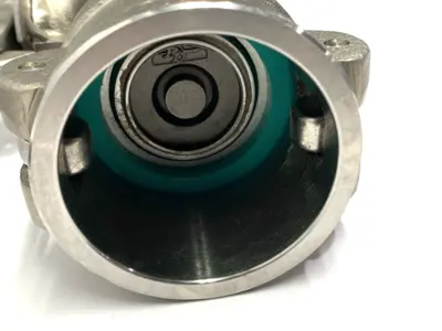 USED PT CAM & GROOVE HOSE COUPLING SIZE 2 SOCKET W/ SHUT-OFF VALVE 1-1/2"