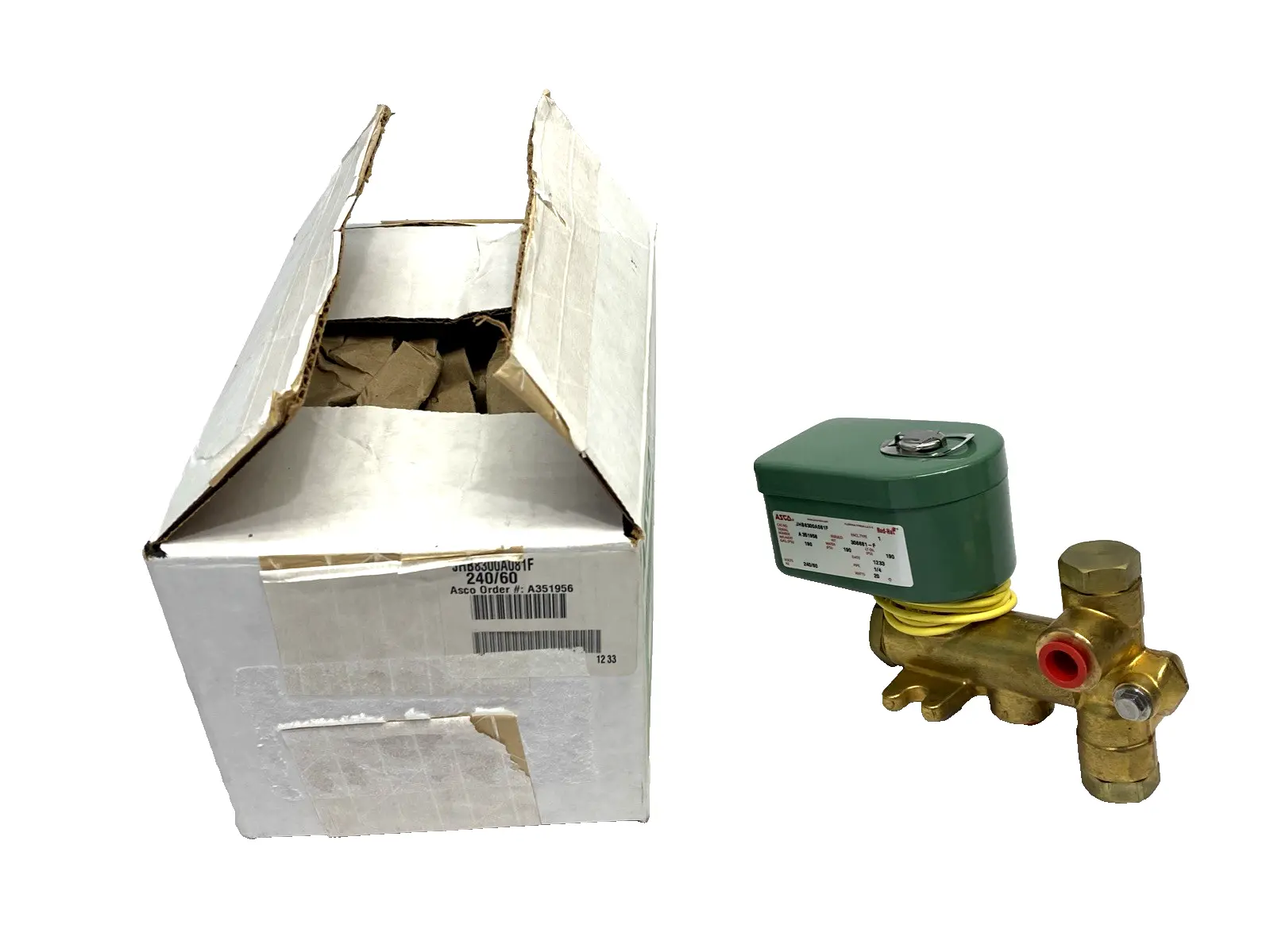JHB8300A081F | Asco  Red-Hat Solenoid Valve 240V 20W 1/4" Ports - New Other