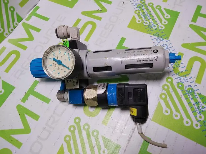 FESTO LFR-D-5M-MINI WITH FESTO PEV-1/4-A-SW27-B-OD PRESSURE SWITCH
