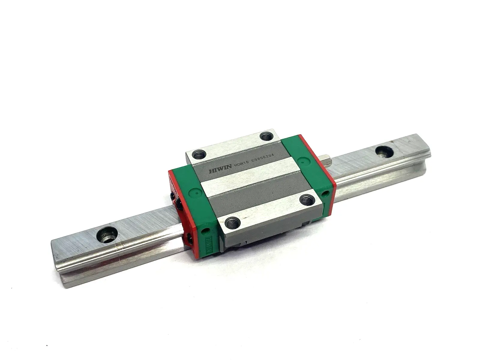 USED HIWIN LINEAR GUIDEWAY BLOCK AND RAIL, 1-BLOCK, 160MM RAIL