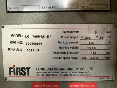 Used 2011 FIRST LC-185VSX-B Vertical Mills Ontario CA | Trader Machinery Inc #1498249