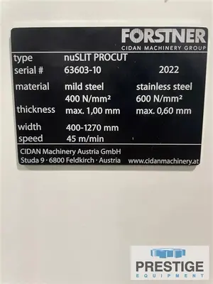 USED 2022 CIDAN NUSLIT PROCUT 1250