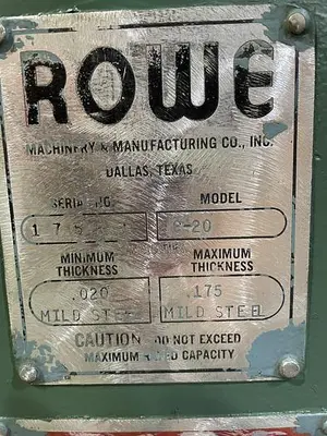 USED ROWE C20