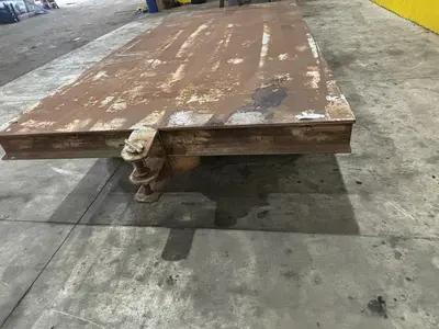 20,000 LBS (10 TON) x 120" x 60" STEEL WITH HARD TIRE TRANSFER CART CAR: STOCK #23237