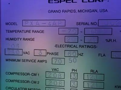 USED 1997 ESPEC PXA4AP