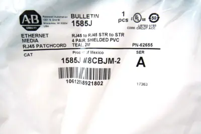ALLEN BRADLEY 1585J-M8CBJM-2 ETHERNET MEDIA 1585JM8CBJM2 NEW SURPLUS