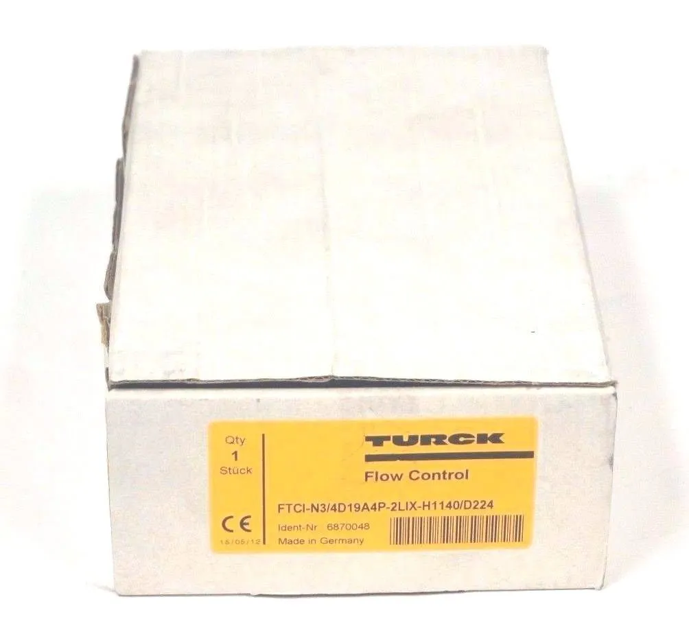 NEW TURCK FTCI-N3/4D19A4P-2LIX-H1141/D224 FLOW CONTROLLER 6870048