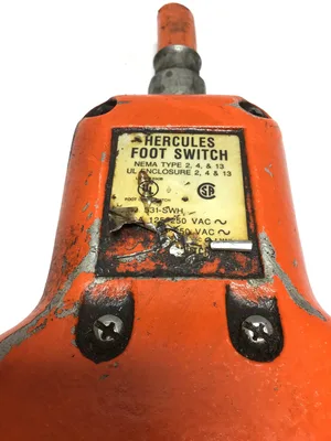 Hercules 531-SWH Industrial Foot Switch NEMA Type 2/4/13 125-250VAC