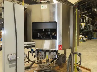 Haumiller Bottle Cap Bowl Feeder with Feed Hopper Elevator Conveyor 480V
