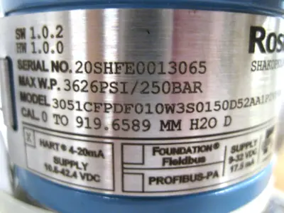 NEW Rosemount 3051 CFP DF010W3S0150D52AA1P2V1V2QC1Q8Q4E5M5CNG7387