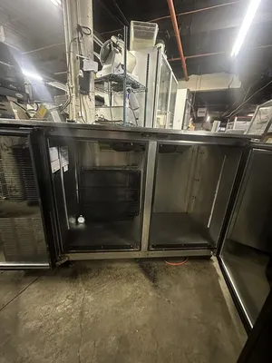 174-0235 Glastender 60" Glass Door Self Contained Back Bar Bottle Cooler