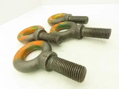 Forged Shoulder Eye Bolt 1"-7 Thread x 3" Shank Heavy Duty  Lot of 4