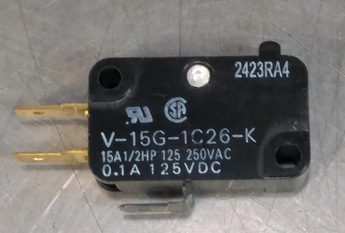 OMRON V-15G-1C26-K Limit Switch 15A 1/2HP 125 250VAC Loc4D28