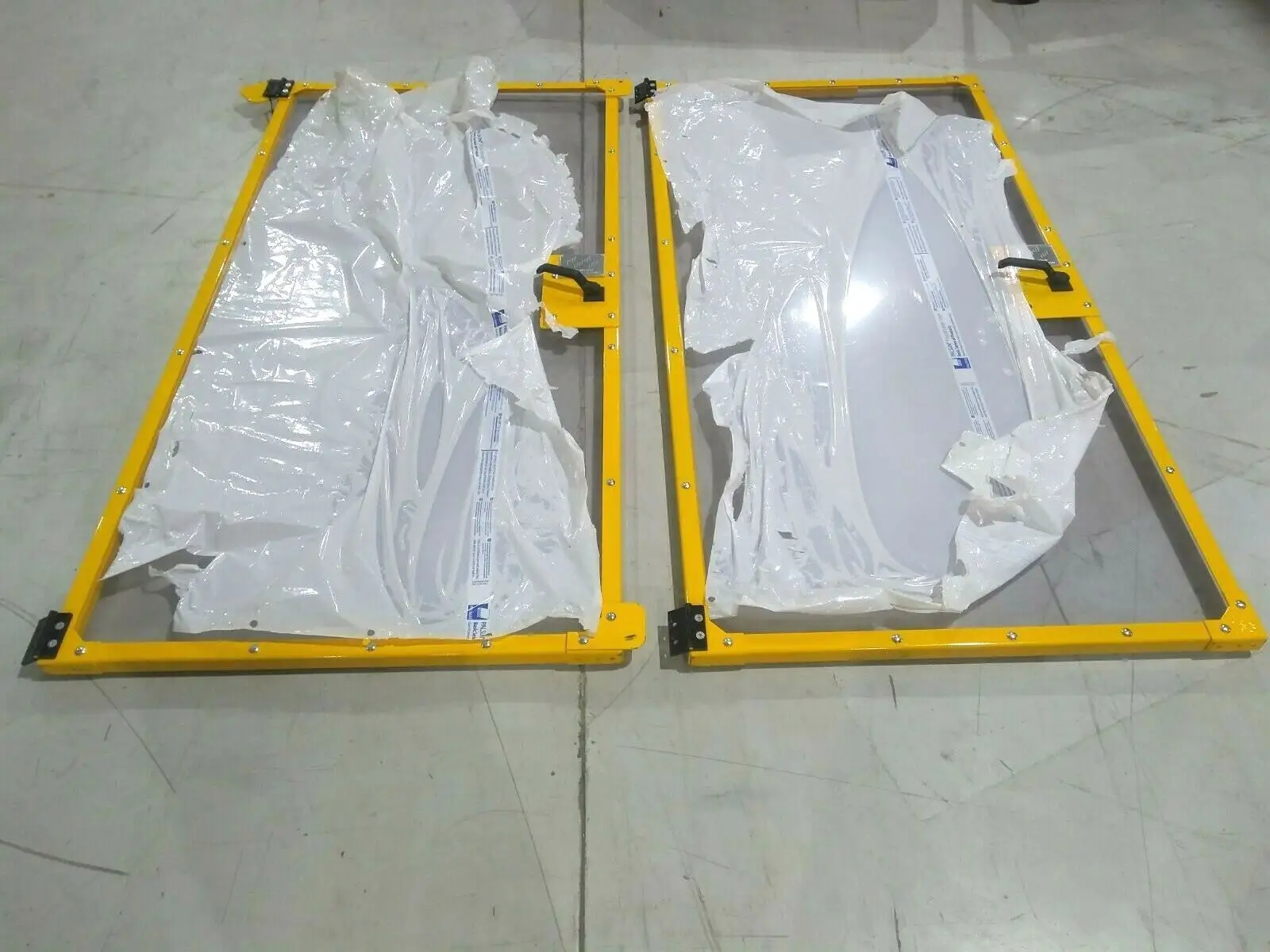 USED AUTOMATION GUARDING SYSTEMS 1200×2000 LH LEXAN TURN HANDLE HINGE DOORS