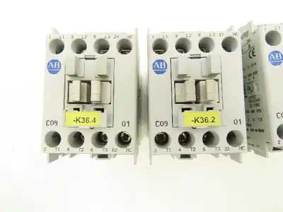 Allen Bradley 100-C09D*01 IEC Contactor 9A 3-Pole 600V 24VDC Coil  Lot of 4