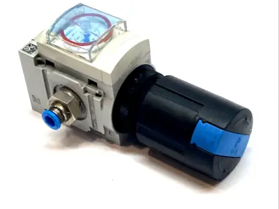 Festo MS4‑LR 1/4‑D6‑RG‑AS‑WR Pneumatic Pressure Regulator 527690 - Used