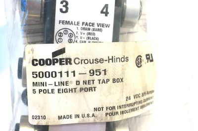 NEW COOPER CROUSE HINDS 5000111-951 MINI LINE D NET TAP BOX 5000111951