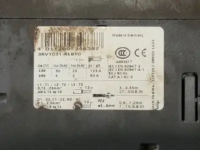USED SIEMENS 3RV1031-4EB10