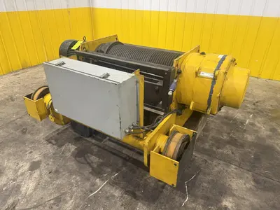 25 TON P&H OVERHEAD BRIDGE CRANE HOIST, NEW 1998, 66" GAUGE: YOBRO #24847
