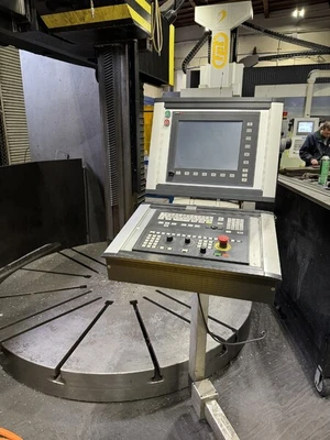 King, CNC vertical turret lathe, Fagor 8065 TC Control, 72" under rail, 4-jaw 90" chuck, retrofitted 2015