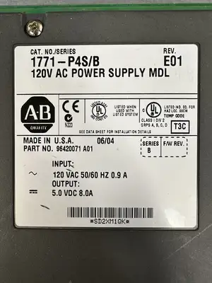 Allen Bradley 1771-P4S Ser. B Power Supply Module (BIN-1.2.3)