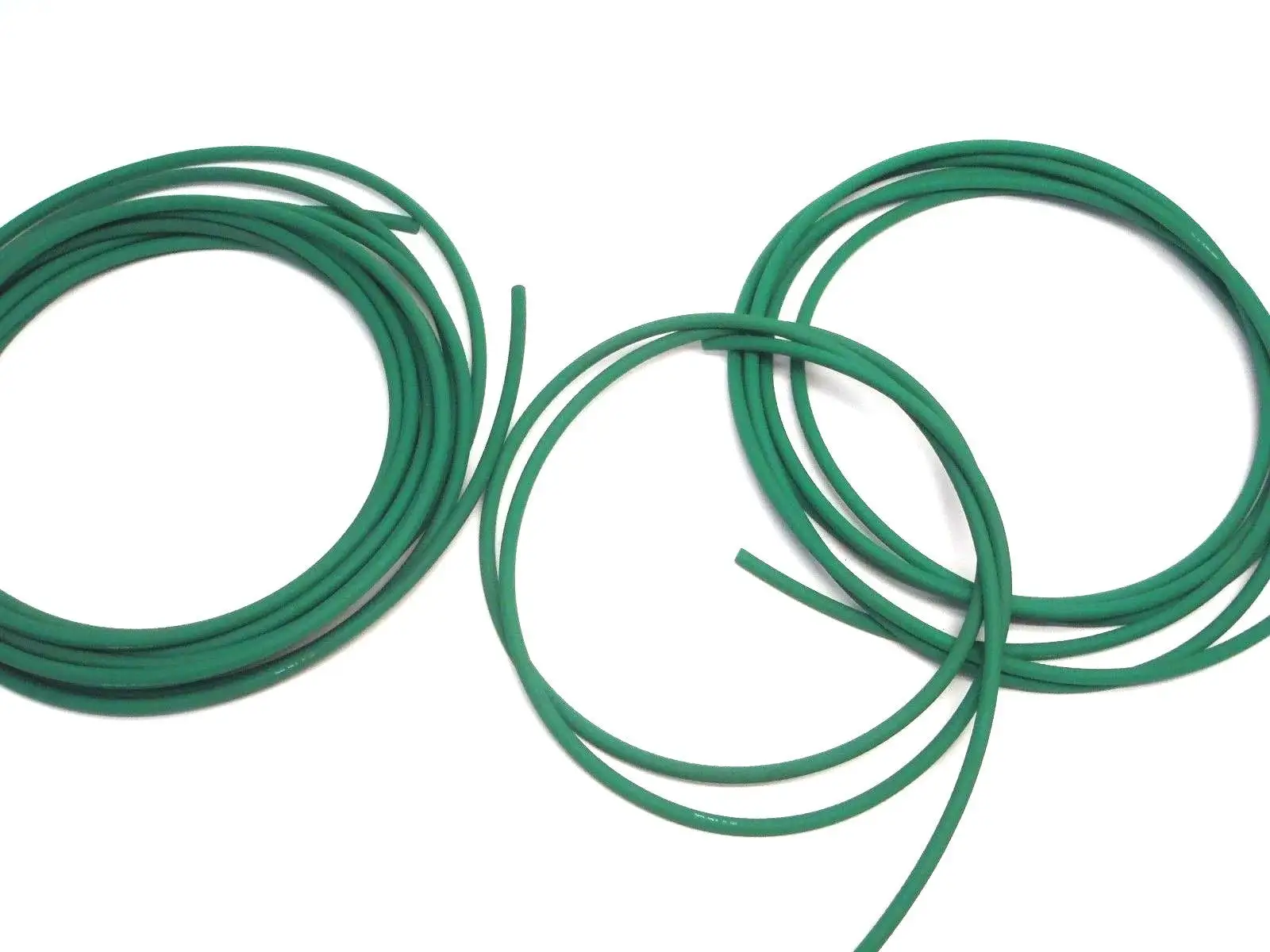 USED MOL BELTING MULTI LENGTH (50' TOTAL) 8MM GREEN ROUND BELTING
