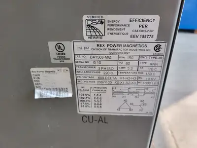 Used REX POWER MAGNETICS BA150J-M/Z Transformers British Columbia CA | Lenmark #1426610